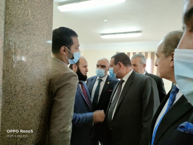 النائب خالد أبوخطيب مع اللواء هشام آمنة محافظ البحيرة