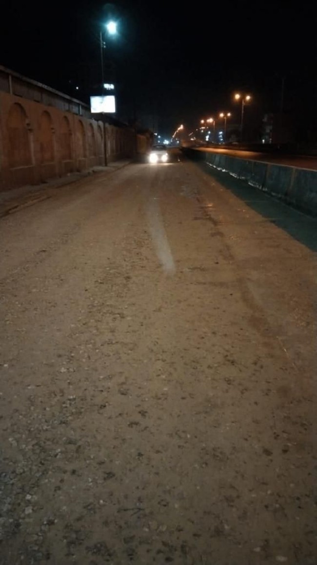 الطريق بعد الرصف