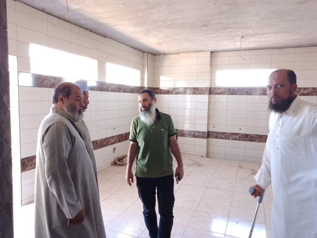 جانب من متابعة أعمال إحلال وتجديد المسجد