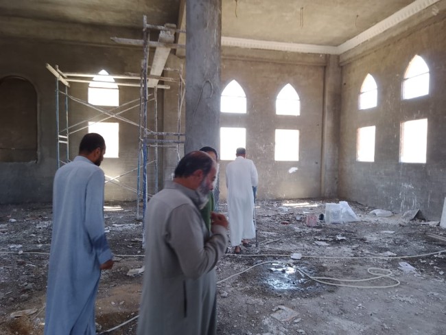 جانب من متابعة أعمال إحلال وتجديد المسجد