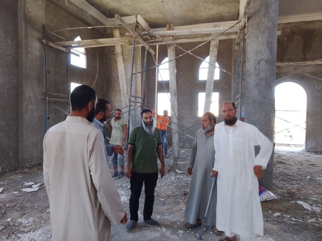 جانب من متابعة أعمال إحلال وتجديد المسجد