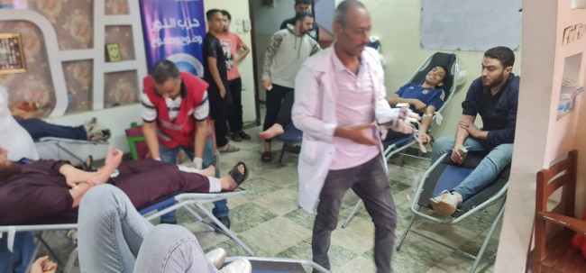 "النور" بالقاهرة يشارك في حملة جسد واحد للتبرع بالدم لصالح الشعب الفلسطيني