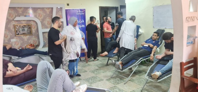 "النور" بالقاهرة يشارك في حملة جسد واحد للتبرع بالدم لصالح الشعب الفلسطيني