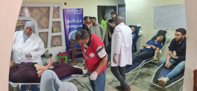 "النور" بالقاهرة يشارك في حملة جسد واحد للتبرع بالدم لصالح الشعب الفلسطيني
