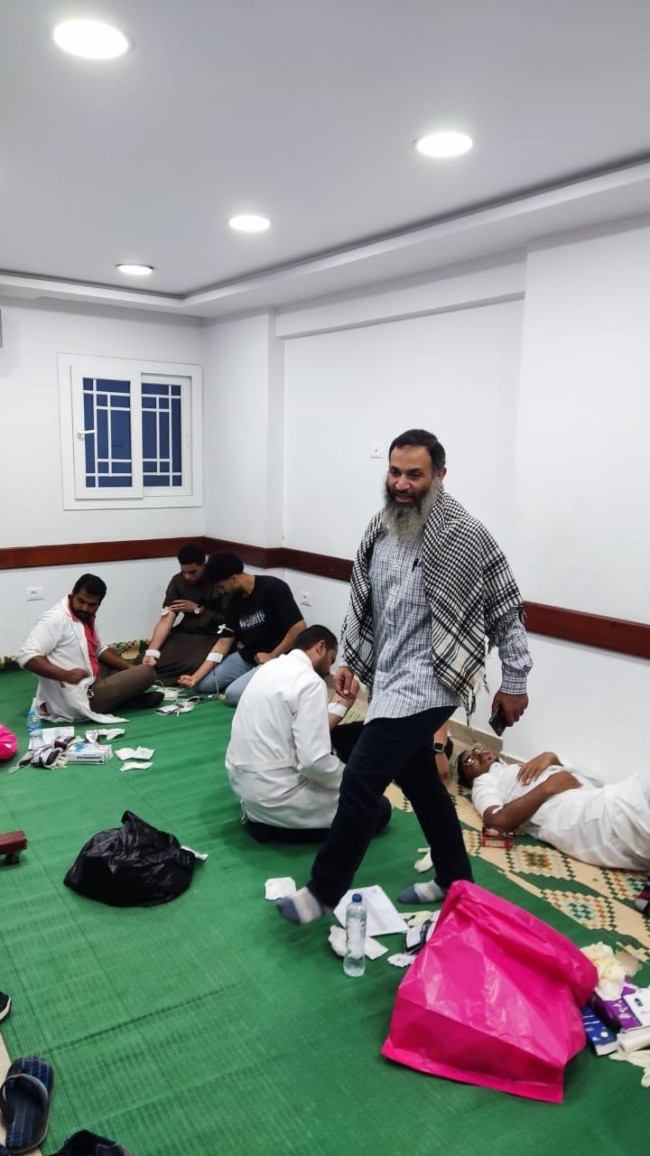 جانب من مشاركة النائب أحمد حمدي في حملة جسد واحد