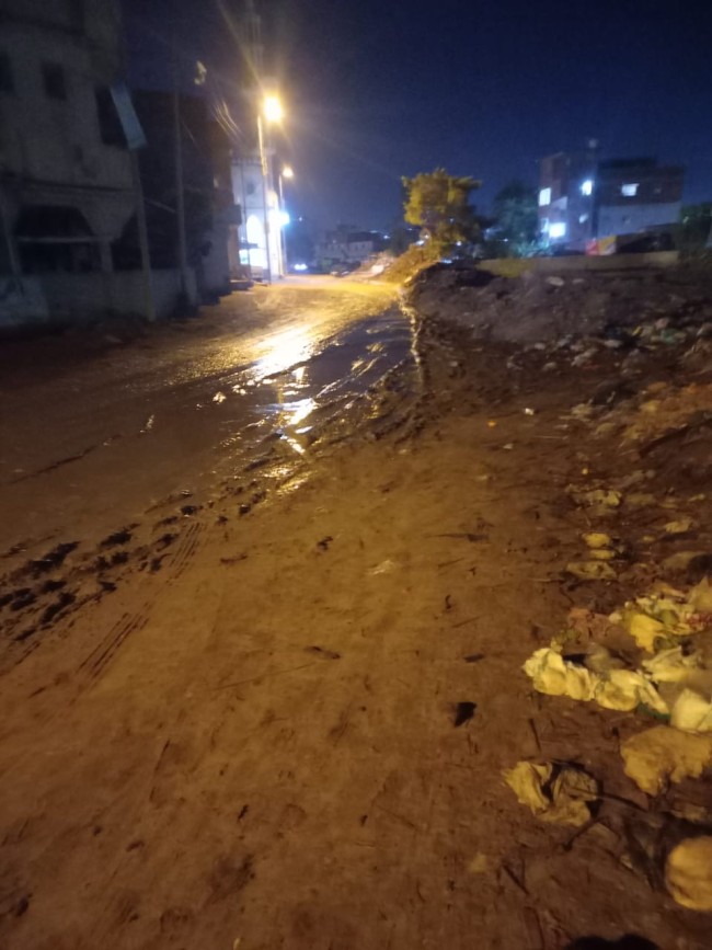 الطريق بعد إصلاح مشكلة الإنارة