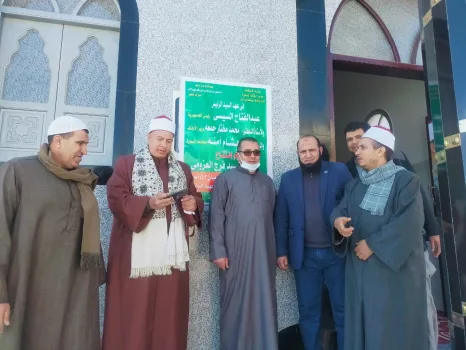 "أبوخطيب" يحضر افتتاح مسجد "السيد فرج العزومي" بمركز أبو المطامير