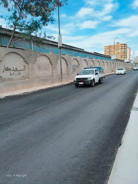 أحمد حمدي: نهو أعمال إعادة رصف طريق شركة البرتقال