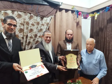 "النور" بالمنوفية يكرم "أحمد الجندي" لحصوله على درجة الماجستير في الإقتصاد الإسلامي
