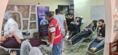 "النور" بالقاهرة يشارك في حملة جسد واحد للتبرع بالدم لصالح الشعب الفلسطيني