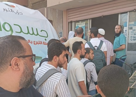 "النور" بالفيوم يشارك في حملة جسد واحد للتبرع بالدم لصالح الشعب الفلسطيني