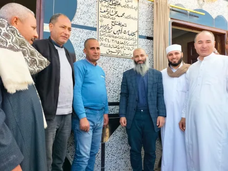 النائب أحمد حمدي يشارك الأهالي في افتتاح مسجد قرية "أبيس 4 / 5" بالوحدة المحلية "كوم إشو".. صور