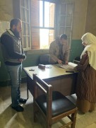 جانب من متابعة العمل بالوحدة الصحية